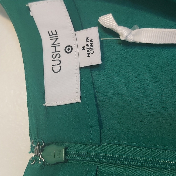 Cushnie for Target Emerald Green Faux Wrap Long Sleeved Dress Size 6 NWT - Picture 11 of 16